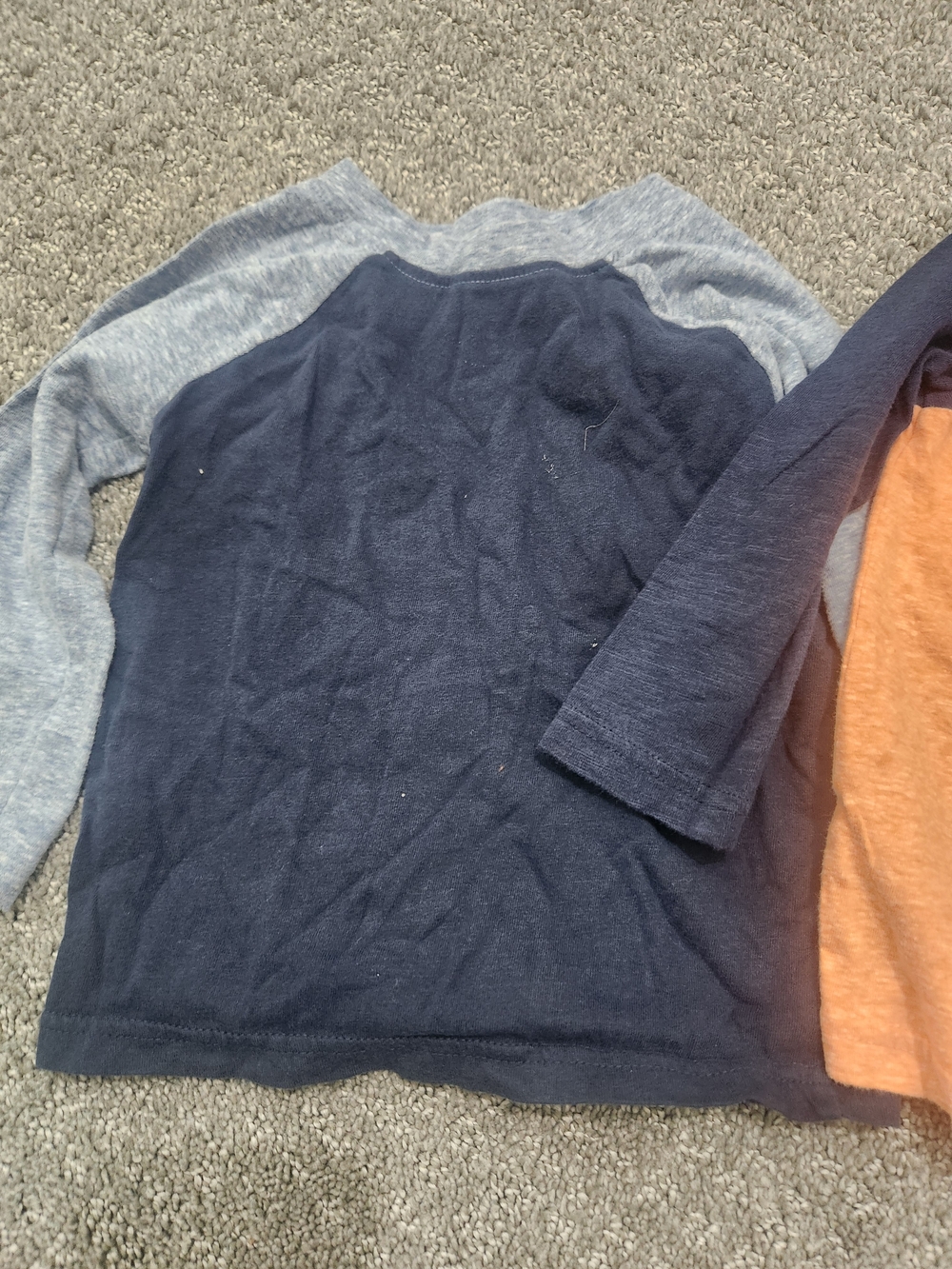 3 Long Sleeve Jumping Beans 18 Mth Orange & Navy Fox, Raglan Tee, Train - Picture 4 of 5